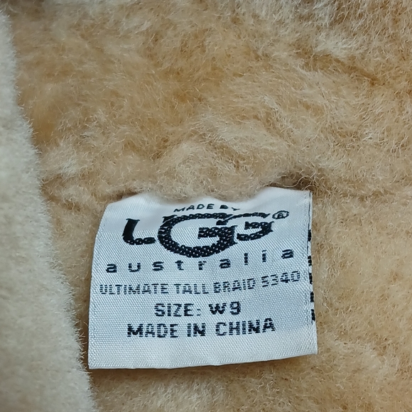 UGG Australia Womens Sz W9 Ultimate Tall Braid 5340 Tan/Brown Lined Winter Boots - Picture 6 of 6